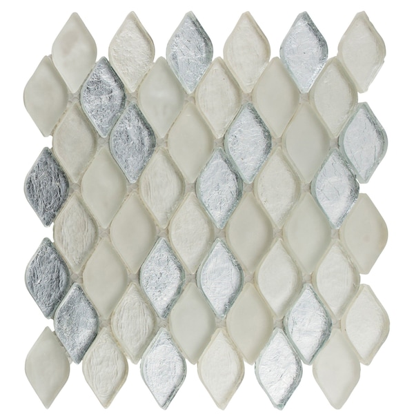 Andova Tiles Plume 2.25" x 1.25" Glass Novelty Mosaic Wall Tile ANDPLU514 - main